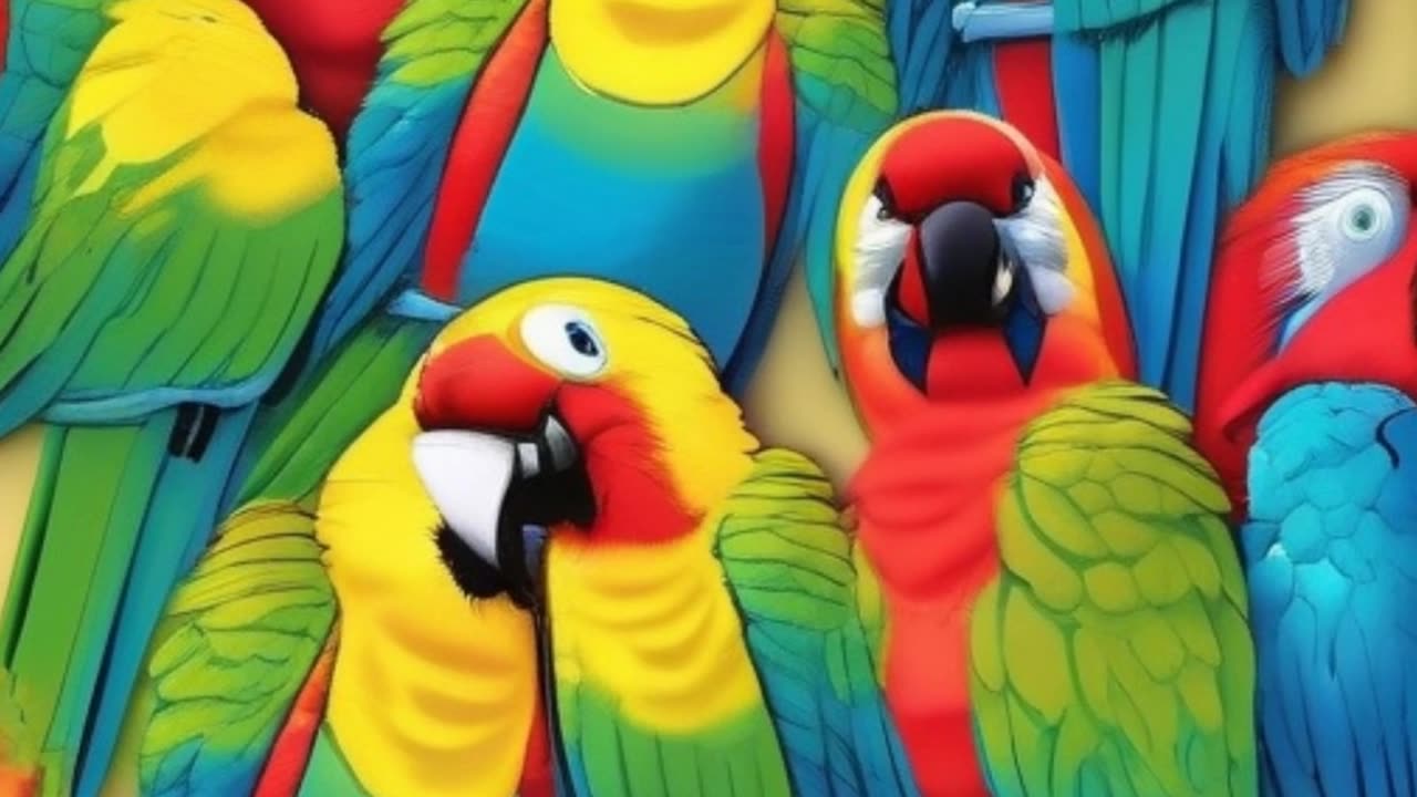 Parrots Mimicking Funny Sounds