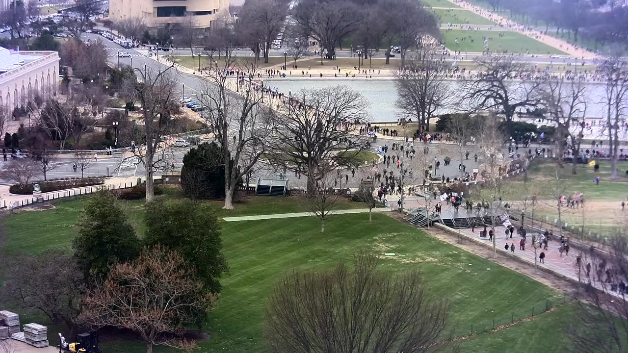 January 6 2021 US Capitol CCTV - Southwest Roof 12:49:55-12:59:55