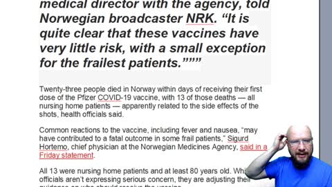 Thoughts on Current Affairs, Numerous deaths after receiving new vaccines.