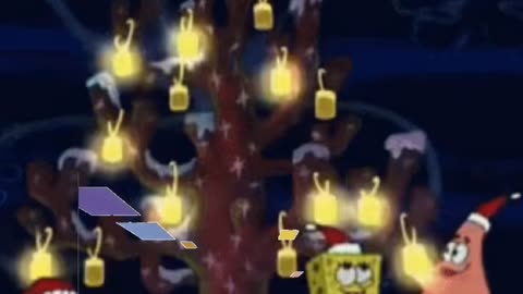 Squidward Is Playing With Tiles While SpongeBob, Patrick, And Gary Gather Around A Christmas Tree 🎄