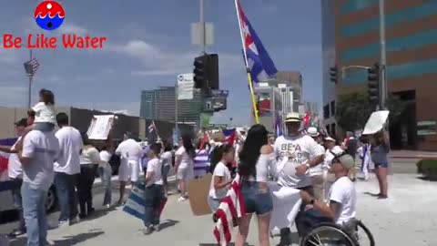CUBAN CELEBRATION FOR FREEDOM IN LOS ANGELES .
