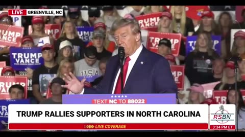 Donald Trump Holds a Rally in Greenville North Carolina 10/21/24