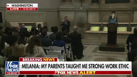 Melania Trump addresses new US citizens..