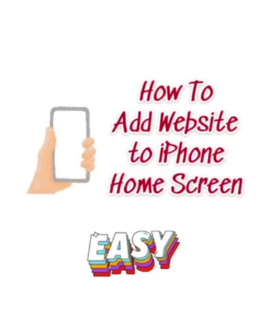 Add website to iPhone home screen