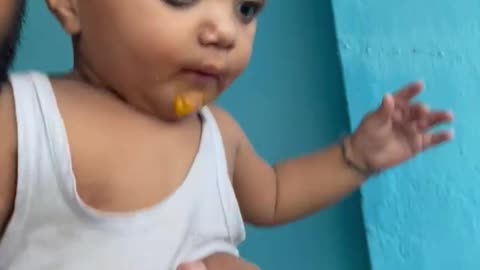 Cute baby drama ( funny video )while watching the road