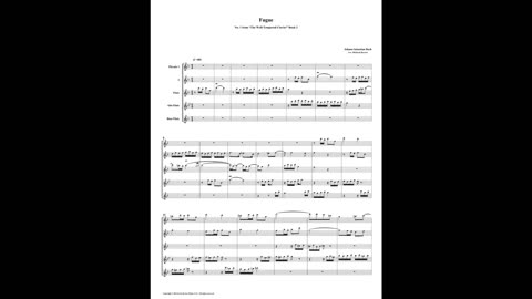 J.S. Bach - Well-Tempered Clavier: Part 2 - Fugue 01 (Flute Quintet)