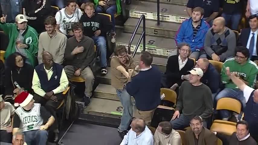 Bon Jovi fan breaks out dancing at a Celtics game