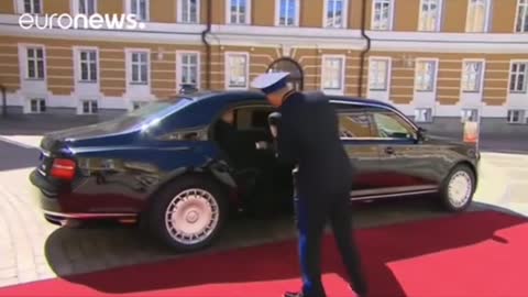 Russian President Escorted In His New Rolls-Royce