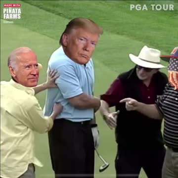 PGA tour? No, just Trump tossing Biden in the water hazard