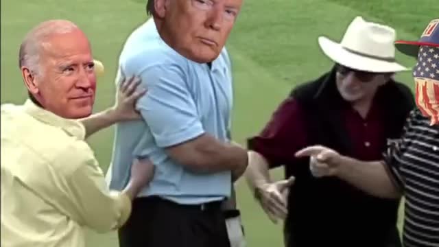 PGA tour? No, just Trump tossing Biden in the water hazard