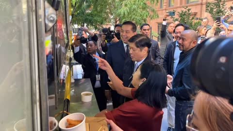 PANGULONG BONGBONG MARCOS KUMAEN NG BULALO SA FILIPINO FOOD TRUCK SA NEW YORK!