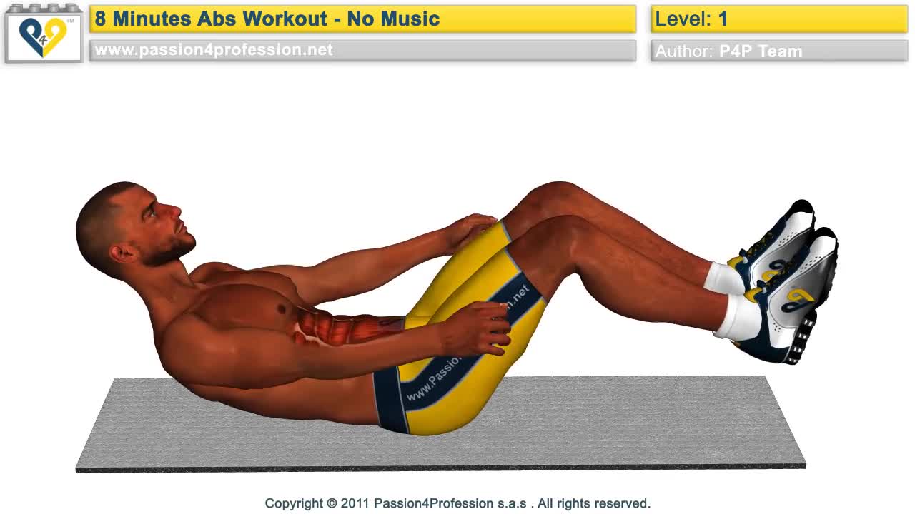 8 Min Home Abs Workout (Level 1, No Music)