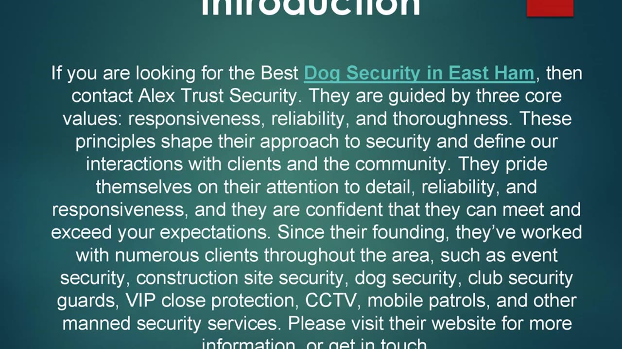 Best Dog Security in East Ham