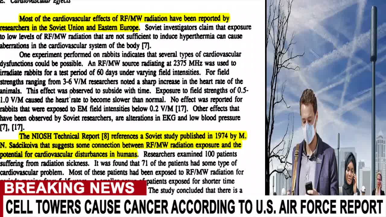 U.S. AIR FORCE ADMITS CELL TOWERS CAUSE CANCER