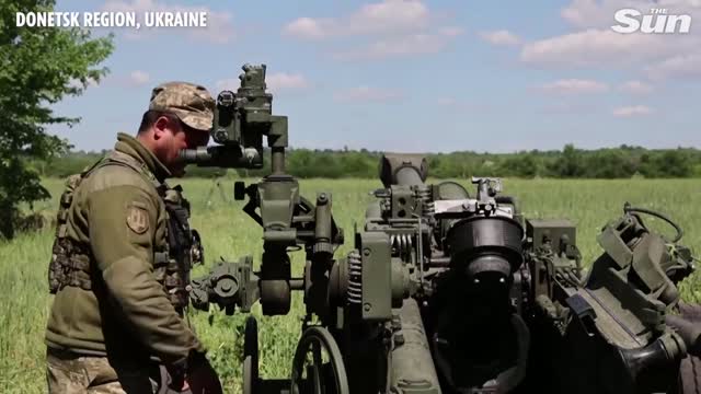Ukraine forces fire US howitzers to fight off Russians at Donetsk frontline