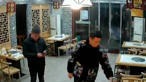 Bull Enters Restaurant