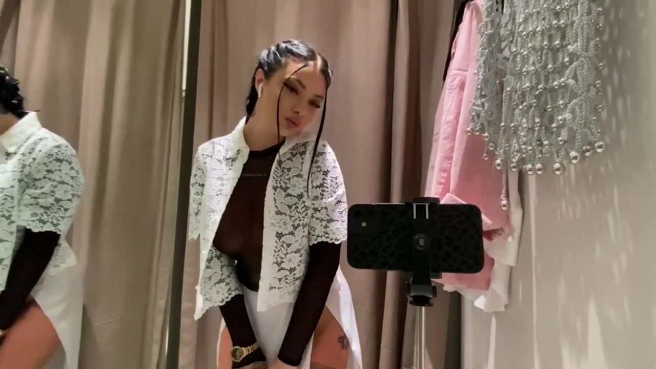 18+👙 _TRANSPARENT_ try on haul in the mall 2024 new