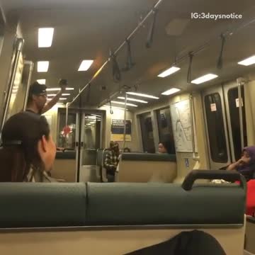 A guy in green sweater hanging falls off