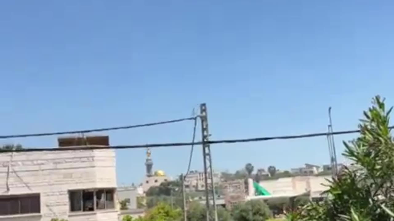 Footage shows the missile impact in northern community of Arab al-Aramshe,