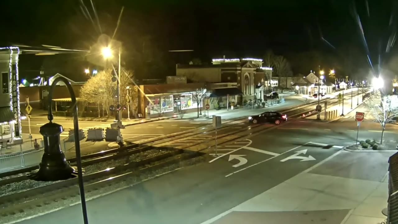 Lady Decides To Bypass Railroad Tracks