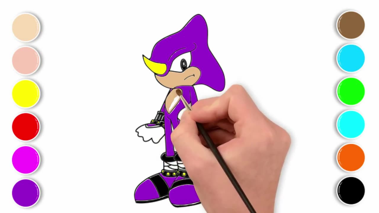 How to Draw Sonic the Hedgehog Espio The Chameleon | Really Easy Drawing Tutorial