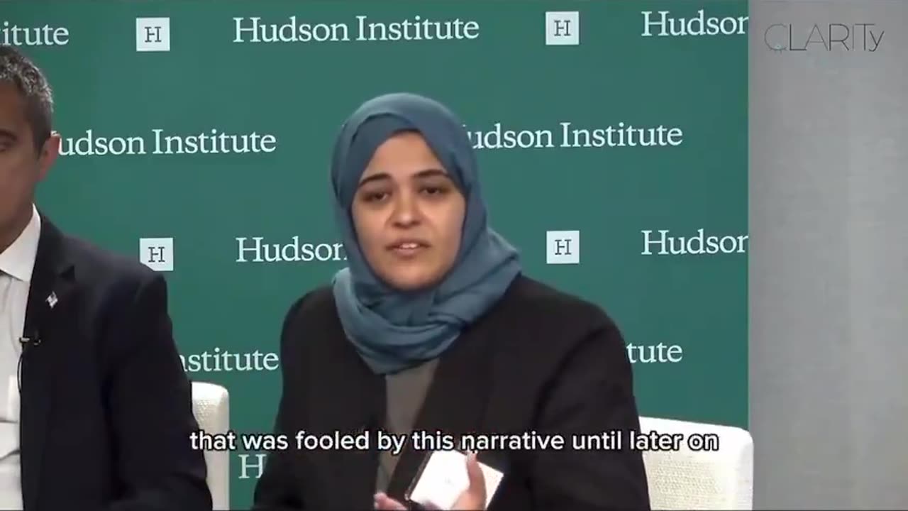 Egyptian writer Dalia Ziada gives a talk at the Hudson Institute.