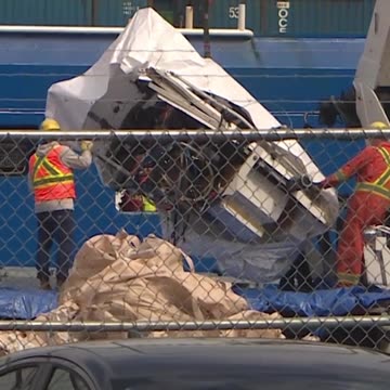 The first pieces of the Titan submersible have been brought
