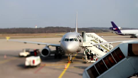 Front plane with boarding ladder