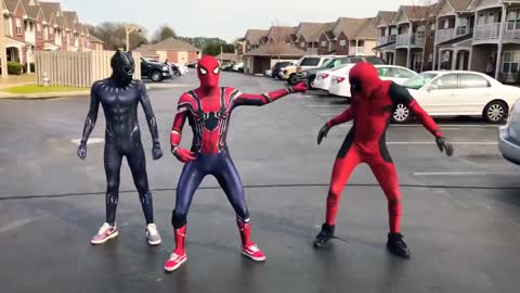 "Ghetto Avengers" Dj Casper Cha Cha Slide | @Ghetto Spider @ghetto.panther1 @ghetto.deadpool