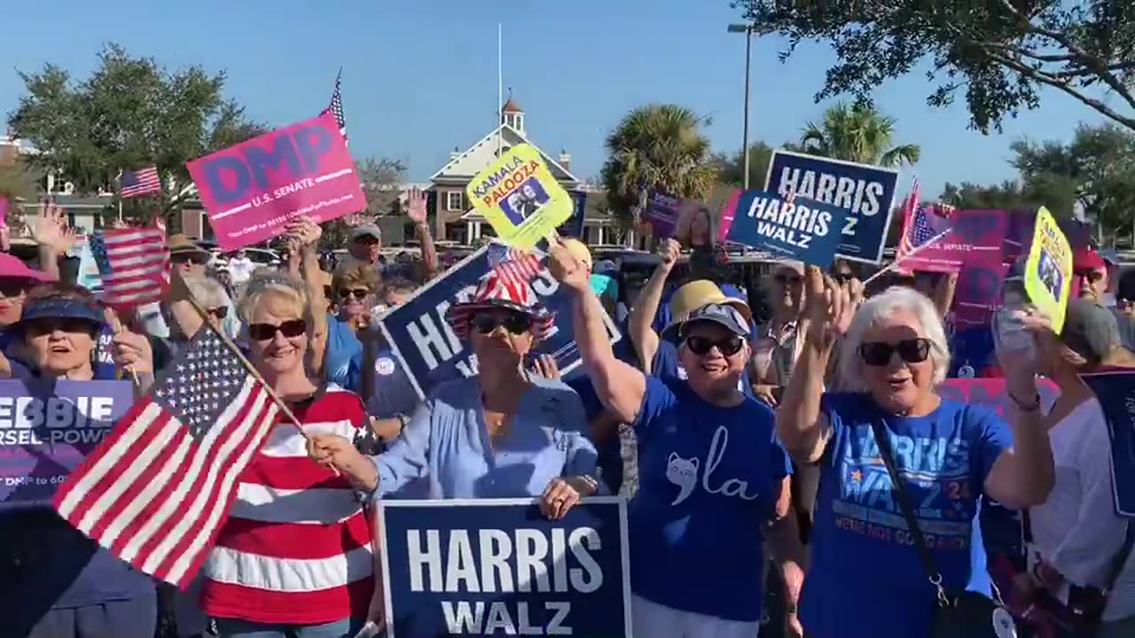 People in Florida being fired up for Kamala Harris