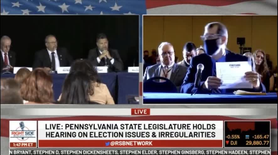 Shocking! Witness In PA Hearing Says 337,000 Votes Were Tallied For Biden in 90 Minutes!