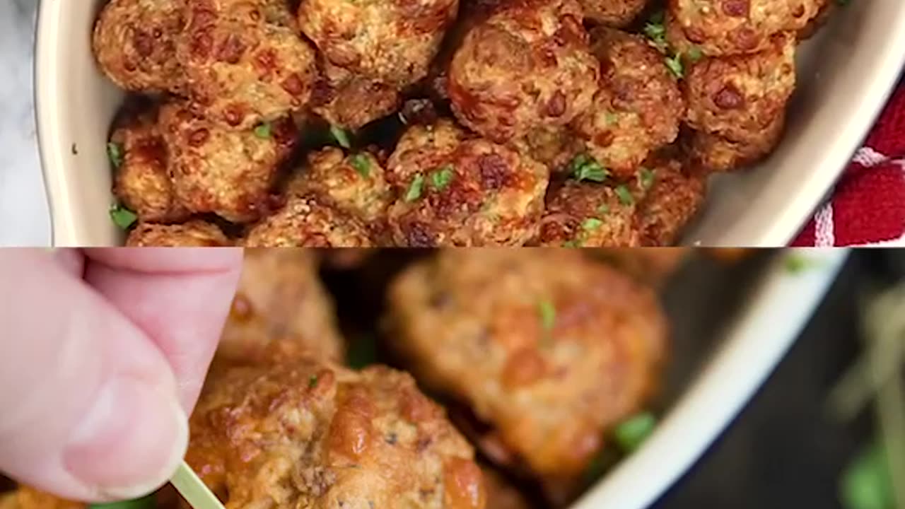 Cream cheese sausage balls