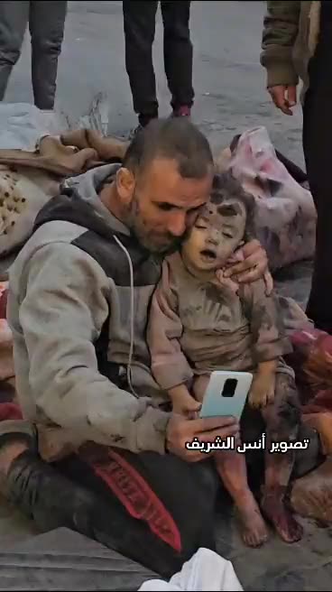 A bereaved Palestinian father captures a final moment with his young daughter