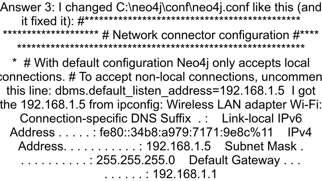 How to connect to Neo4j server running on Windows machine from Ubuntu machine