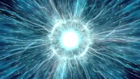 Light traveling in space, 3D animation