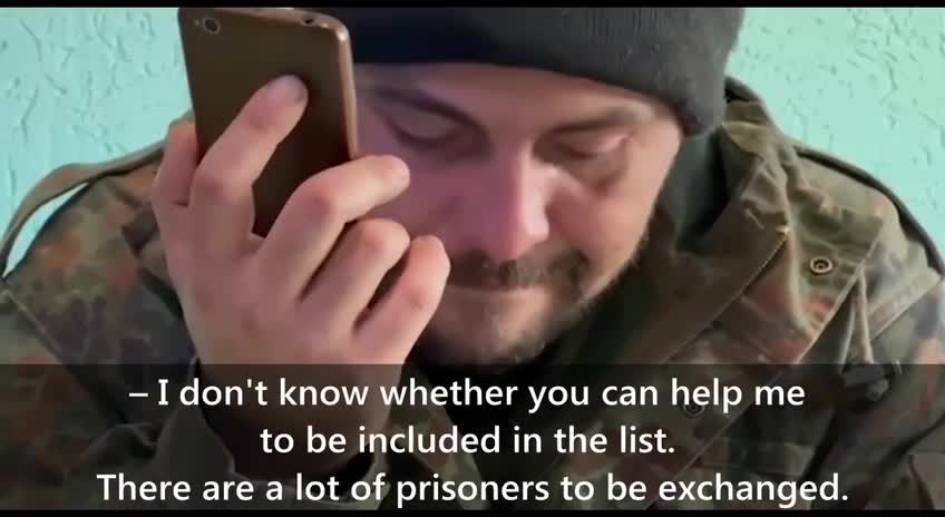 🇺🇦 Ukrainian 🏳️ POW - A captive Ukrainian soldier CALLING HOME