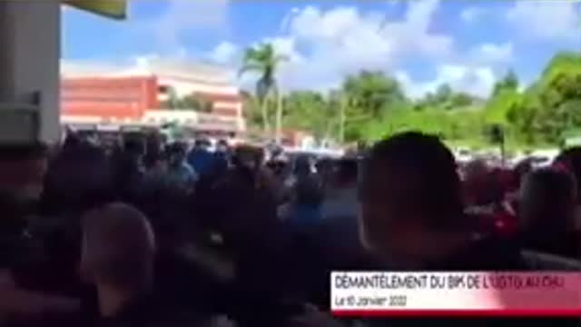 Vid: Guadeloupe Police Fire Tear Gas at Covid Protestors