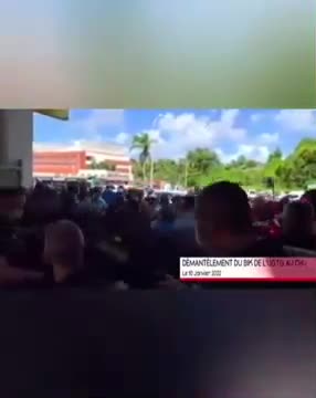 Vid: Guadeloupe Police Fire Tear Gas at Covid Protestors
