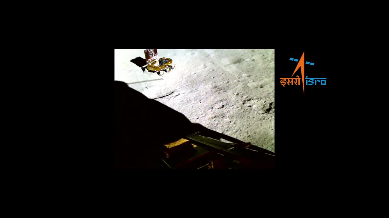 Rover rotation as captured by the Lander imager mounted on the Lander