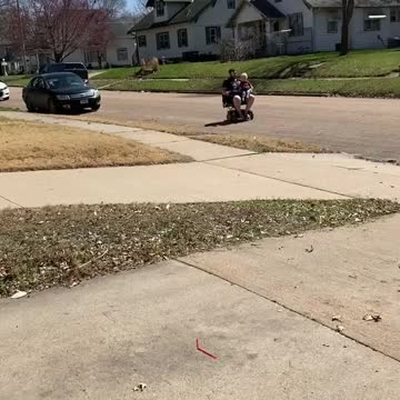 Toddler & Dad going for a cruz