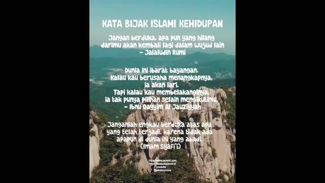 KATA BIJAK ISLAMI KEHIDUPAN#1