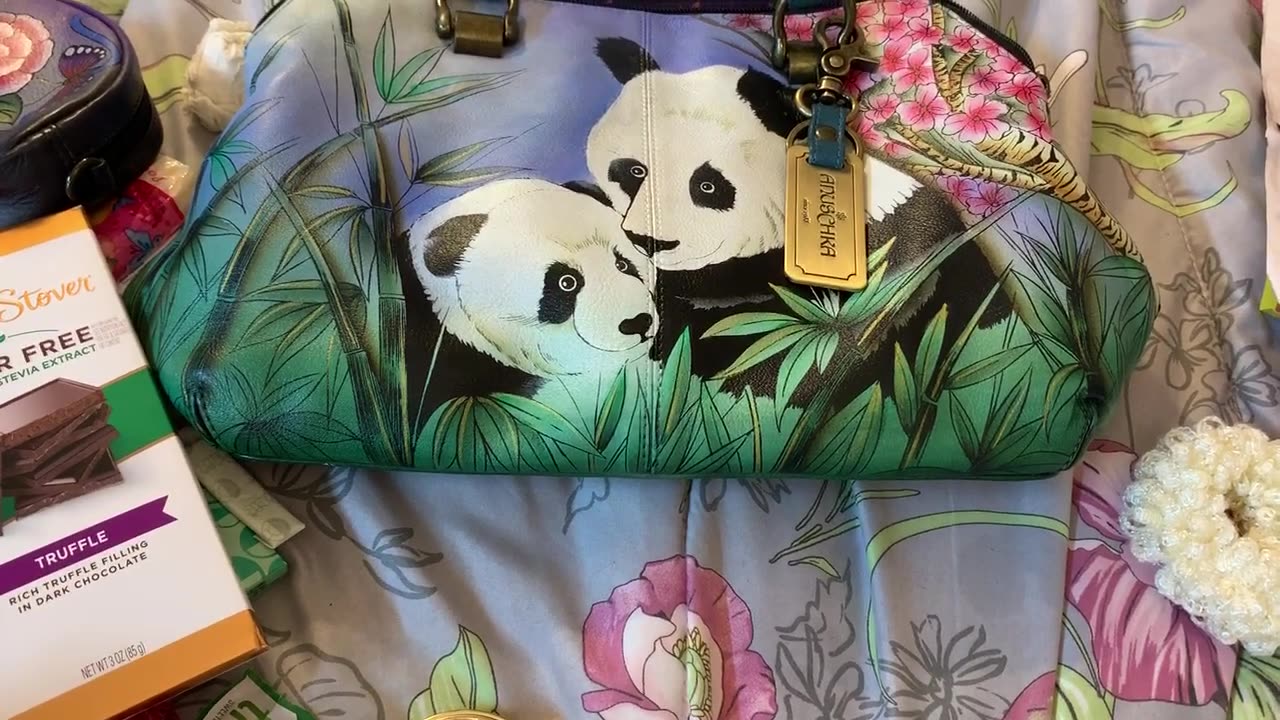 What's in my Anuschka Loveable Panda Satchel Bag