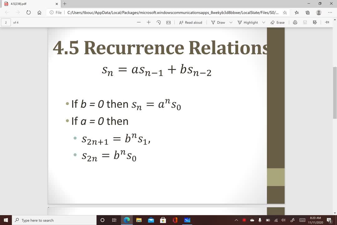 MATH 2305 Lecture 4.5