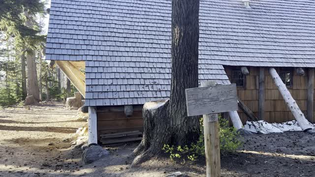 Arriving at Tilly Jane A-Frame Log Cabin Shelter – Mount Hood – Oregon – 4K