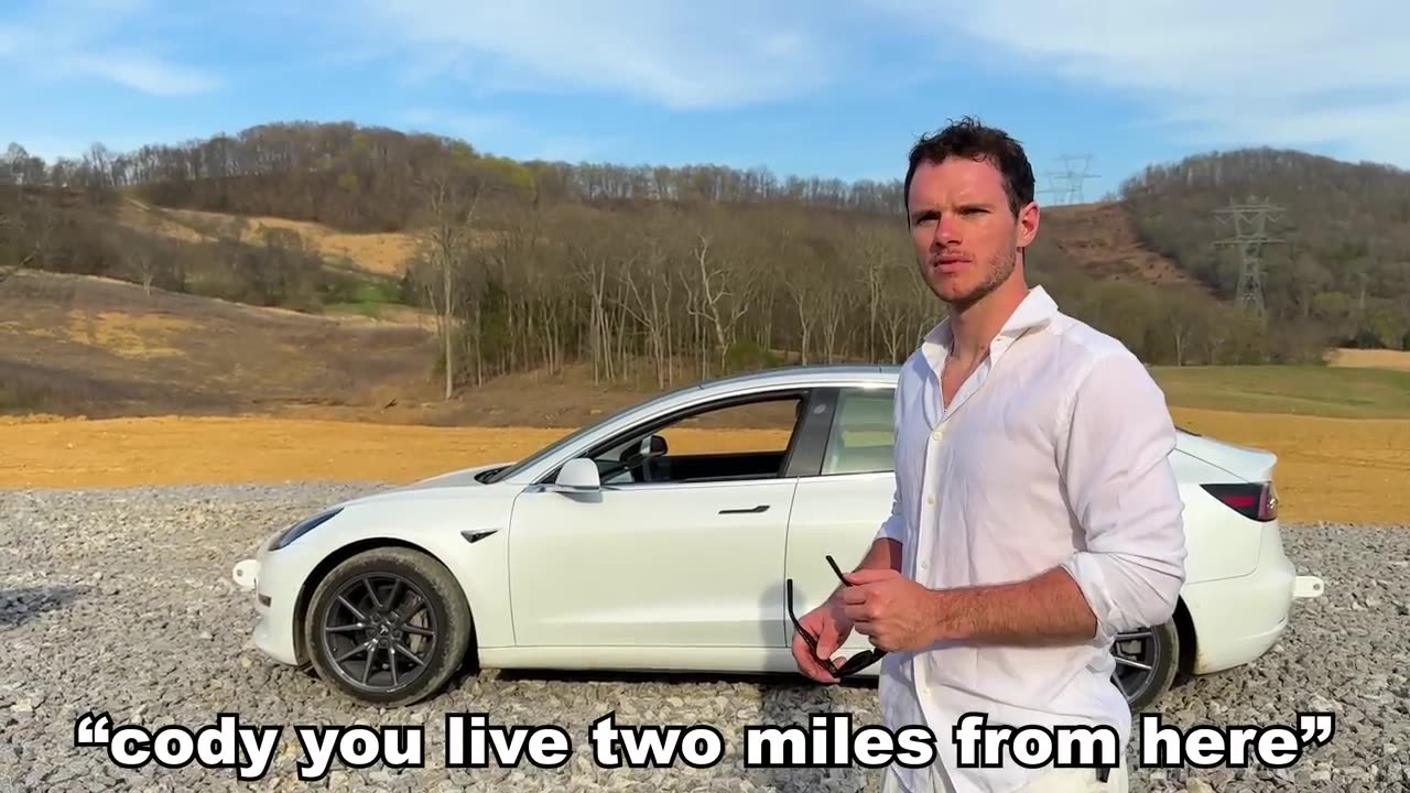 Driving A Tesla Upside-Down (10ft Tall Wheels).