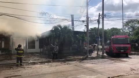 Incendio en un restaurante de Crespo