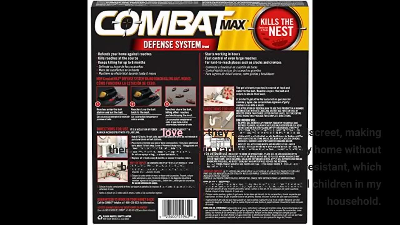Customer Comments: Combat Max 12 Month Roach Killing Bait, Small Roach Bait Station, Child-Resi...