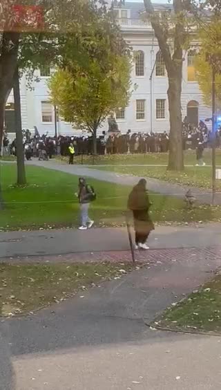 Dozens of students gather at Harvard to call for a 3rd intifada