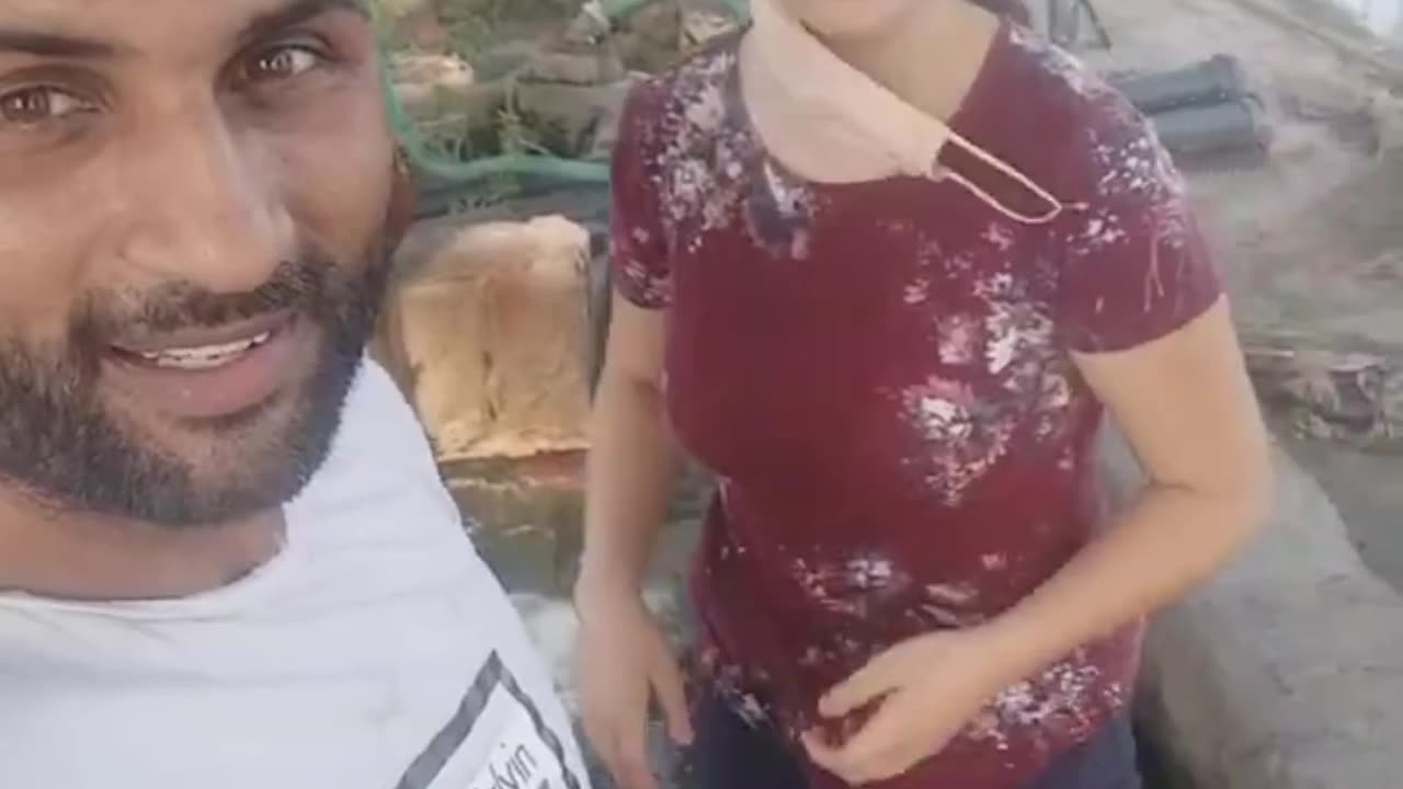 American Girl with Indian Boyfriend Exploring Indian Farm in Romantic Mood