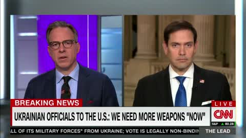 Senator Rubio Joins The Lead with Jake Tapper to Discuss the Latest on Russia's Invasion of Ukraine